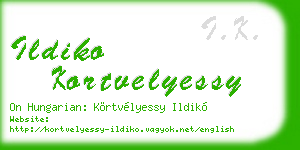 ildiko kortvelyessy business card
